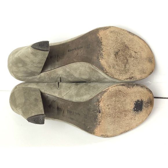 Coclico Womens Gray Suede Bootie Peep‎ Toe Piran Size 39 Made in Spain - Picture 7 of 9